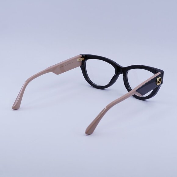 Gucci GG1665O 008 Eyeglasses Black/Nude 53mm Cat Eye Frame - Picture 10 of 12